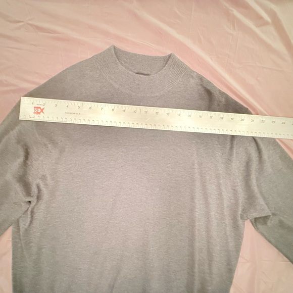 Tulliano Men’s Gray Silk/Cotton Crewneck Knit Golf Sweater Size Large MSRP $195 - Picture 5 of 7